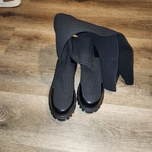 Elegant Black Over the Knee Boots